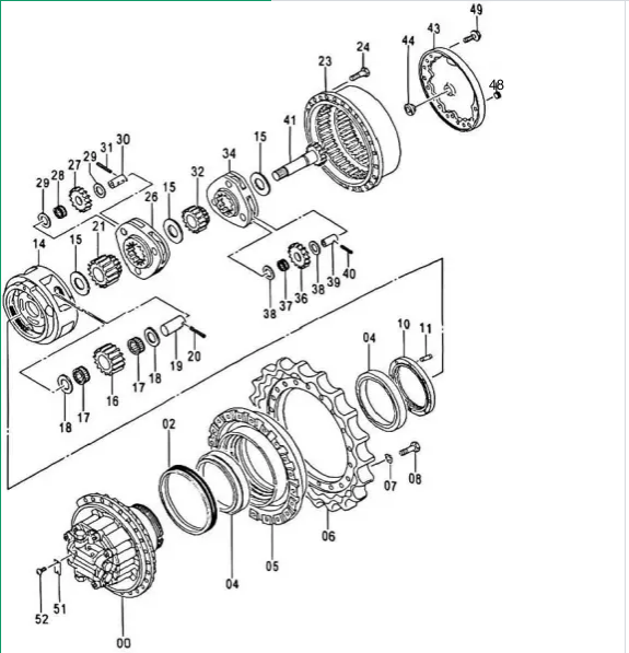 ZX350-5A 行走总成(1) ZX350-5A 行走总成(1)