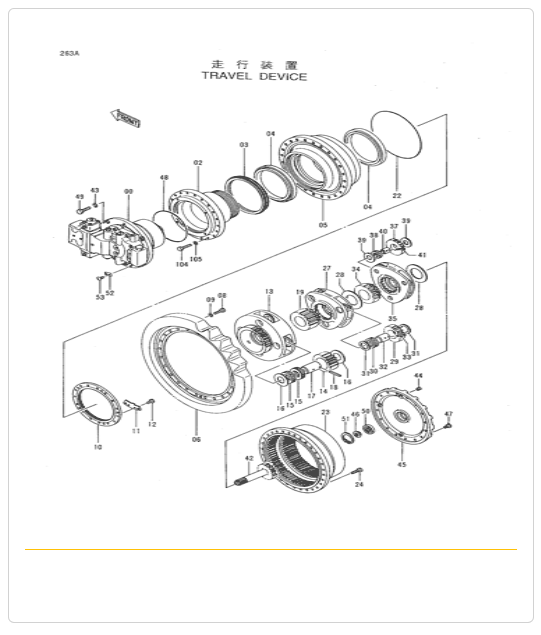 EX400-5 行走牙箱 牙箱(8) EX400-5