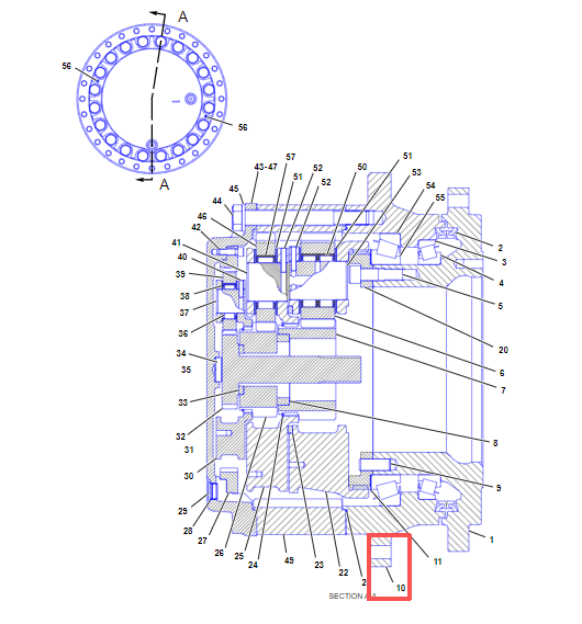 E390 行走轮毂 E390