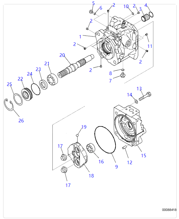 WB93,WB97液压泵 WB93,WB97液压泵