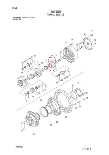 ZX330-3 行走一级架总成