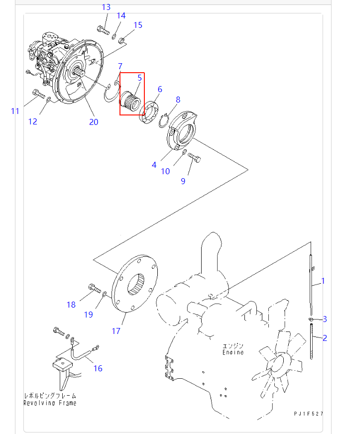 PC100-6 联轴器总成 (2)